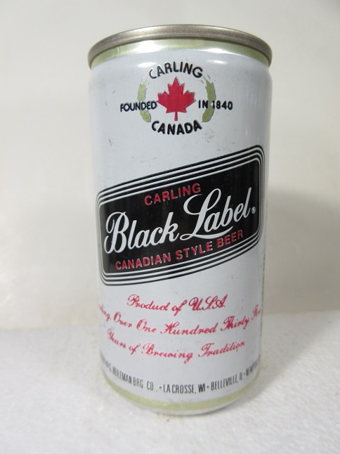 Black Label Canadian Style Beer - Heileman - 3 lines bf - Click Image to Close
